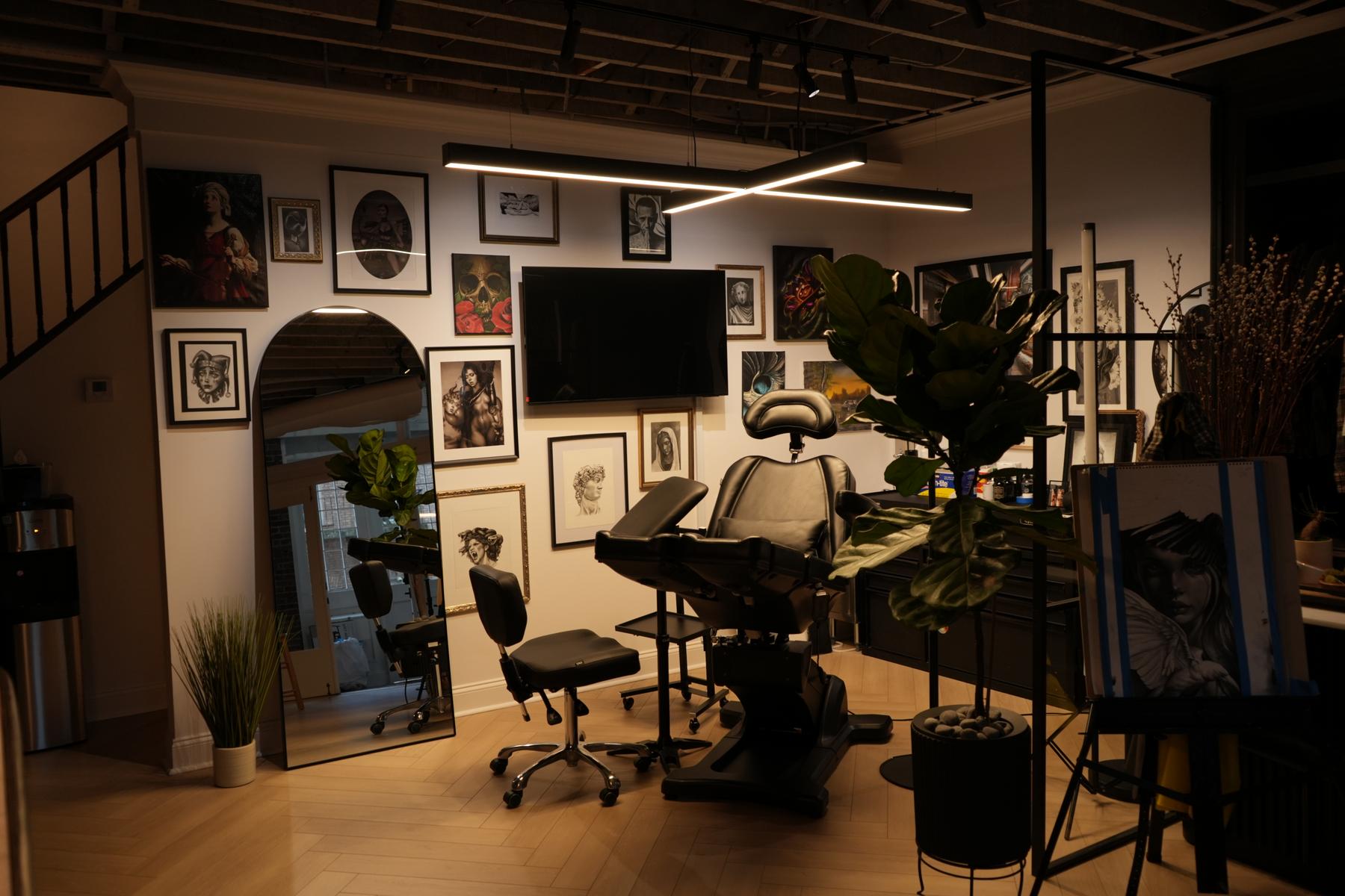 Inside the Icon Tattoo studio in Northport, New York
