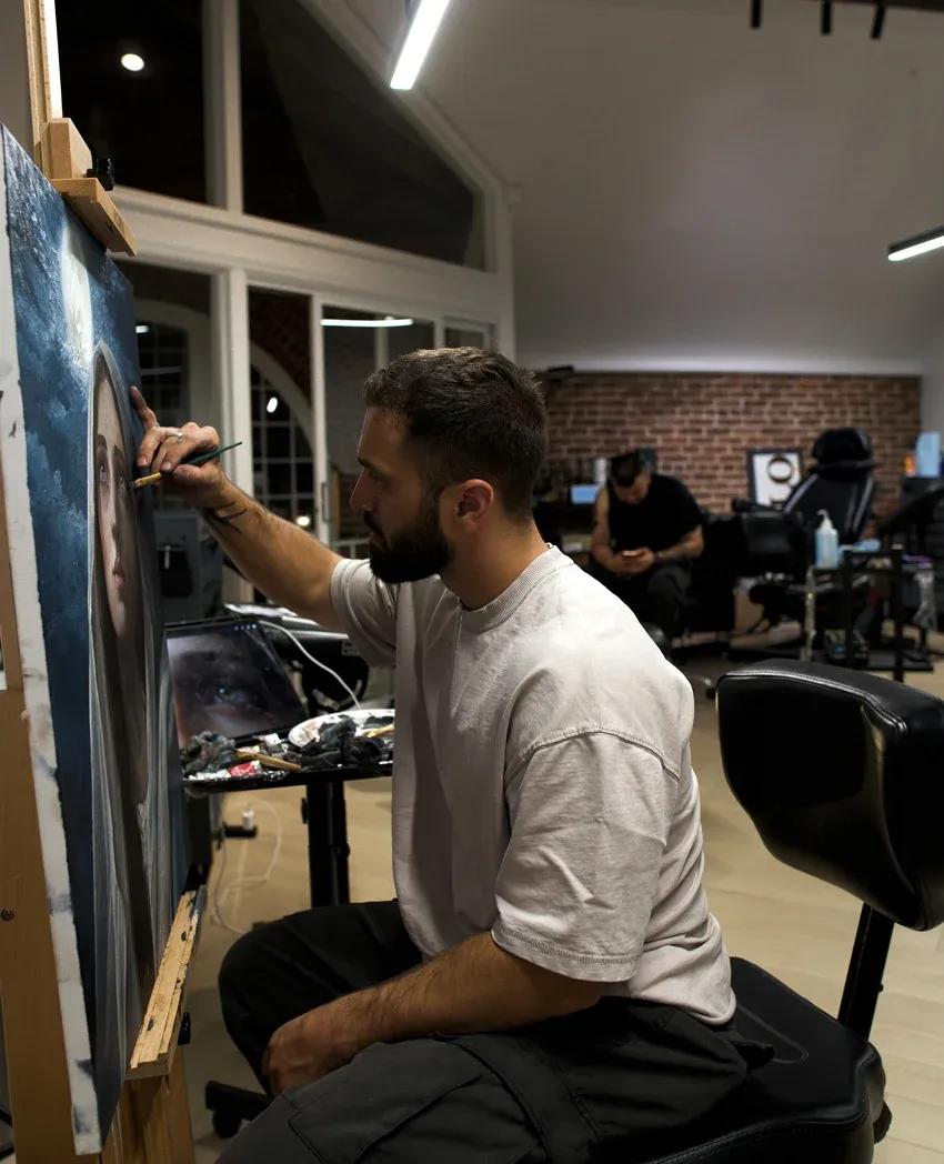 The Icon Tattoo studio interior in Northport, New York